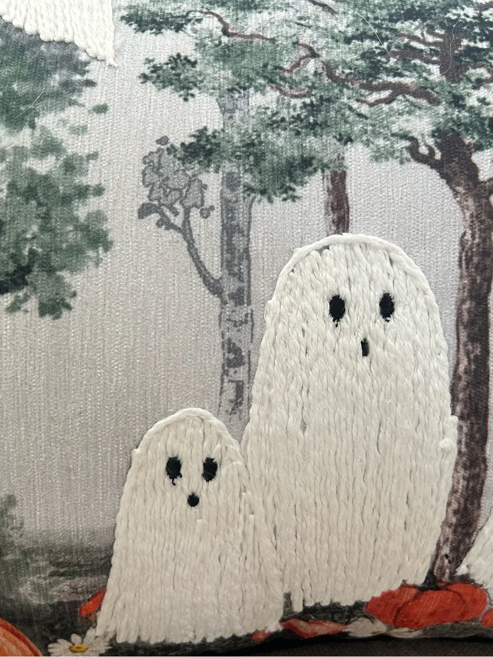 “New” Cynthia Rowley Halloween Ghost & Pumpkin Decorative Pillow